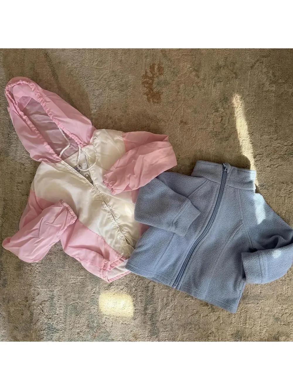 Y2K vintage toddler girls 12-18mo pastel pink blue and denim 6pc outfit bundle